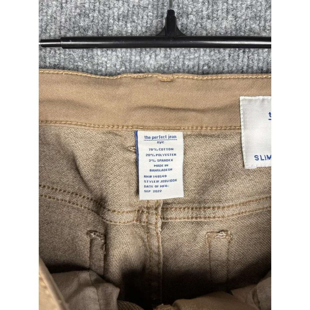 The Perfect Jean NYC Denkhaki Slim Fit Jeans Mens 30x28 Stretch Khaki Tan